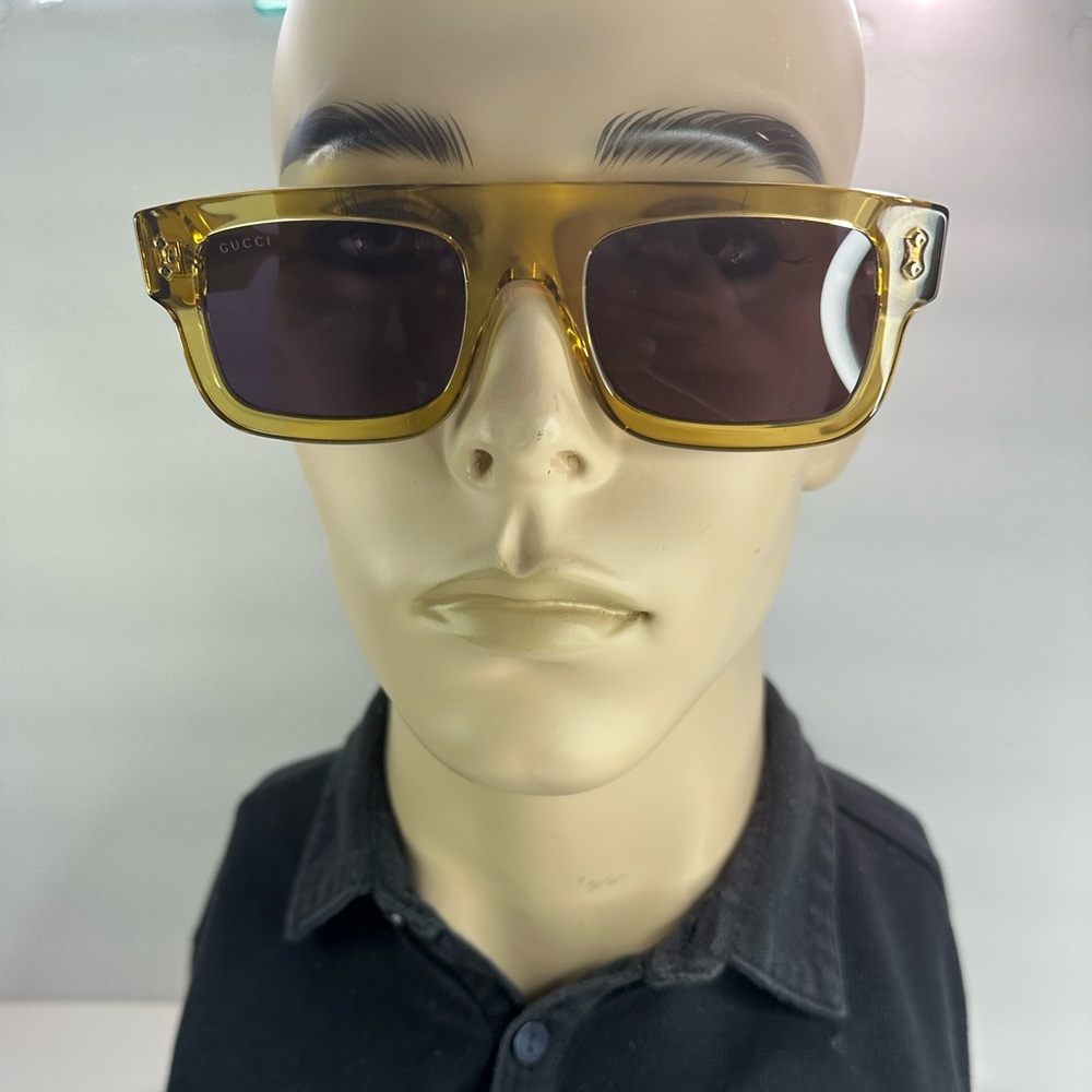 💯- New Authentic GUCCI GG1085S Trendy Sunglasses – Vibrant Yellow and Grey - Picture 1 of 14